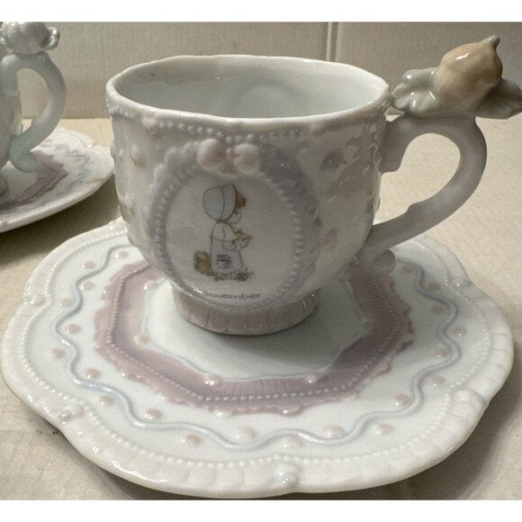Enesco 1994 Precious Moments Collection Sep/Oct/Nov (3) Teacup Saucer Sets - Picture 6 of 10